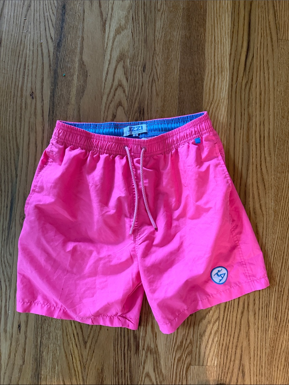 UZZI Men's Bright Pink Quick-Dry Swim Trunks